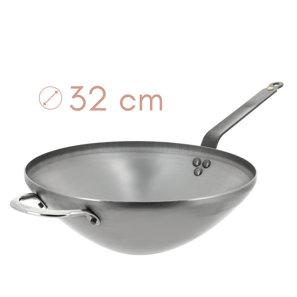 Jeklen wok - 32 cm MINERAL B De Buyer - Chef Bruni